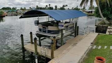 New Dock with Boat Lift and Canopy in SW Florida