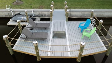 New Dock with Viewing Glass and Seating Area