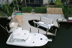 New Dock with Boat Lift in Southwest Florida