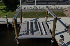 WB installed a new dual jet ski lift with flow through decking