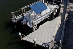 New Construction Wedge Dock with a wrap around and Boat Lift