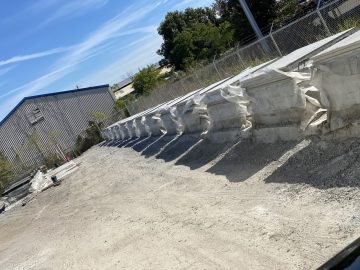 Pre-cast Seawall Panels Made by Williamson Bros Inc.