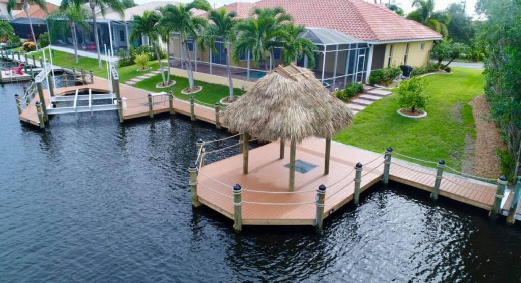 Tiki Hut on Dock