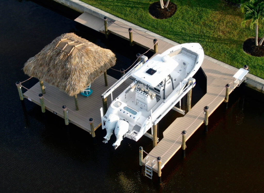 Custom Boat Dock & Tiki Hut