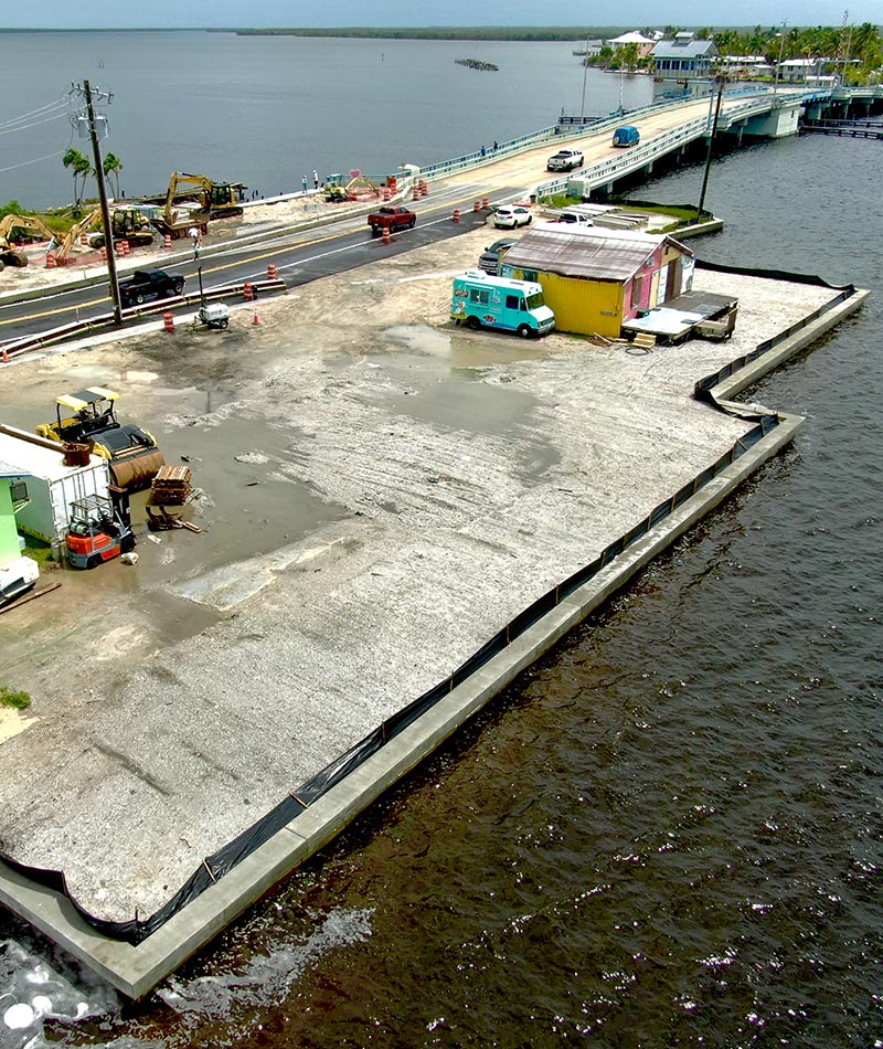 Seawall replacement in Matlacha Florida