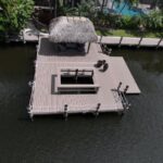 Lower kayak launch platform and steps on a custom Cape Coral dock