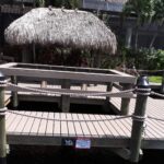 Tiki hut and rope rail on a new WearDeck dock in southwest Cape Coral