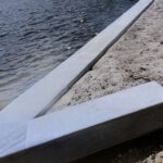 New GFRP reinforced seawall cap and return on a Fort Myers Beach canal