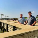 City of Edgewater engineer and project manager on the finished Menard-May Park pier