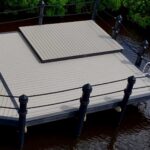 Raised platform section on a new WearDeck dock along a mangrove shoreline in Cape Coral